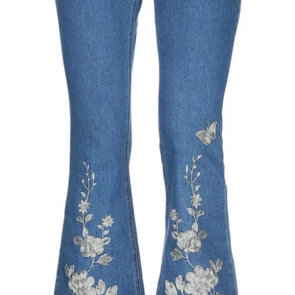 Gucci Embroidered High-rise Flared Jeans - Mid denim 24 new - Picture 4 of 12
